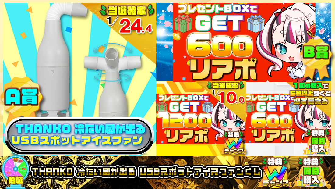 THANKO 冷たい風が出る USBスポットアイスファンくじ【６００円】の画像