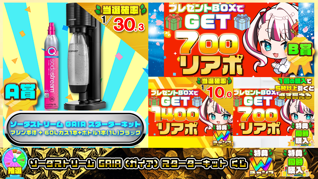 ソーダストリーム GAIA (ガイア) スターターキットくじ【７００円】の画像