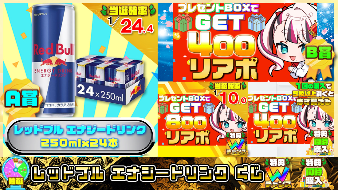 レッドブル エナジードリンクくじ【４００円】 のメインビジュアル