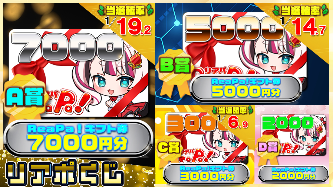 ReaPa!ギフト券ライト【２０００円】の画像