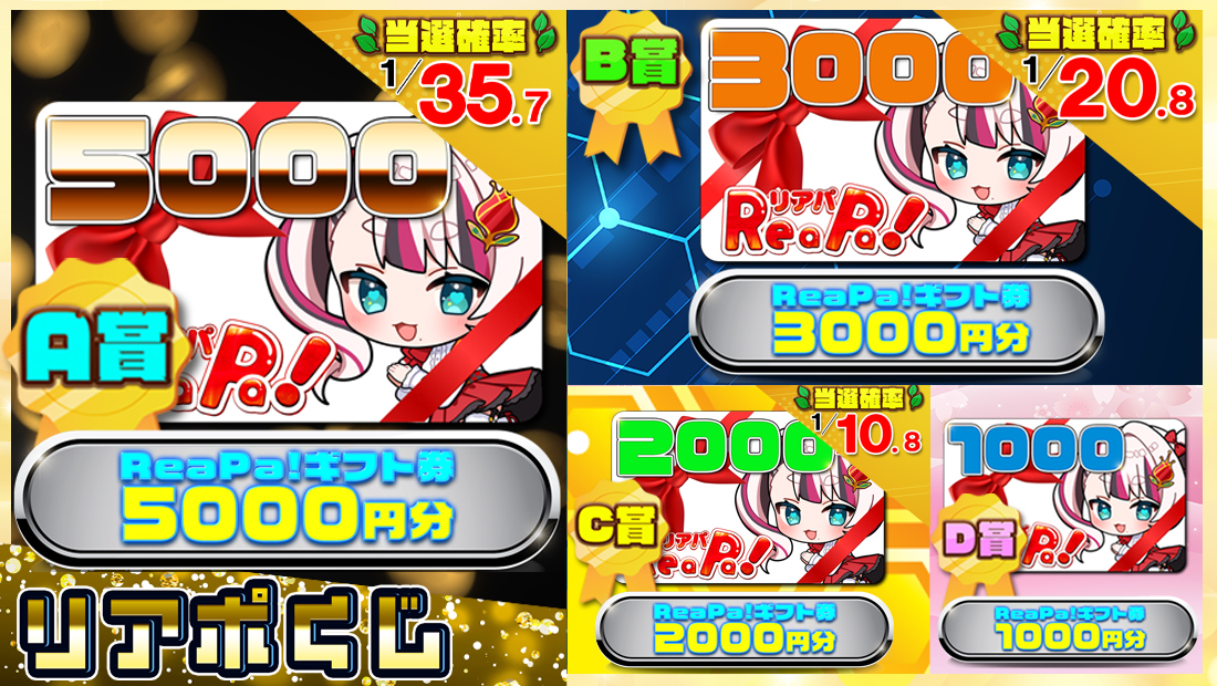 ReaPa!ギフト券ライト【１０００円】の画像