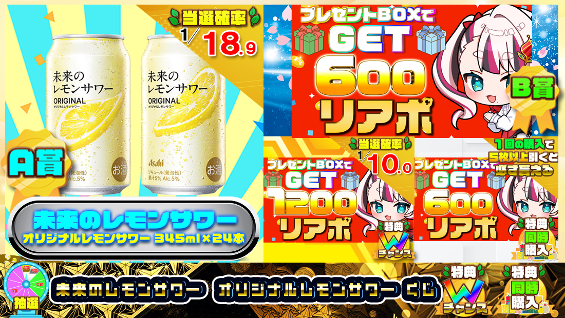 未来のレモンサワー オリジナルレモンサワーくじ【600円】のメイン画像