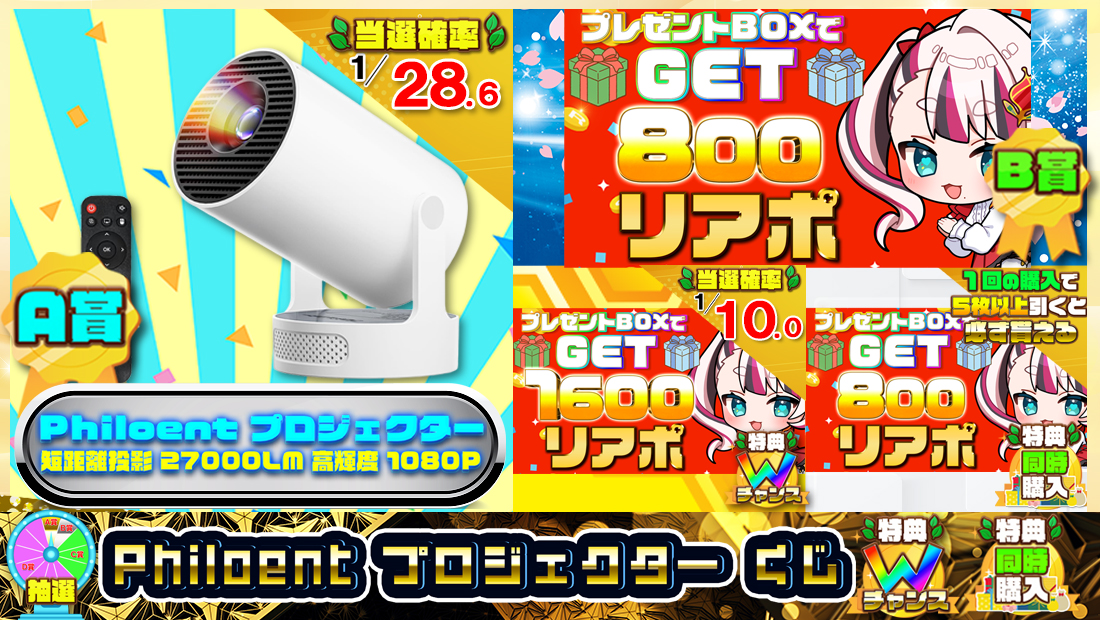 Philoent プロジェクターくじ【８００円】の画像