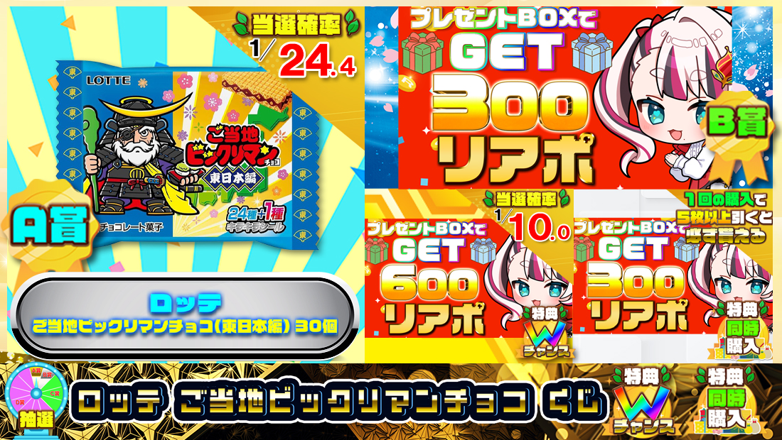 ロッテ ご当地ビックリマンチョコくじ【３００円】 のメインビジュアル