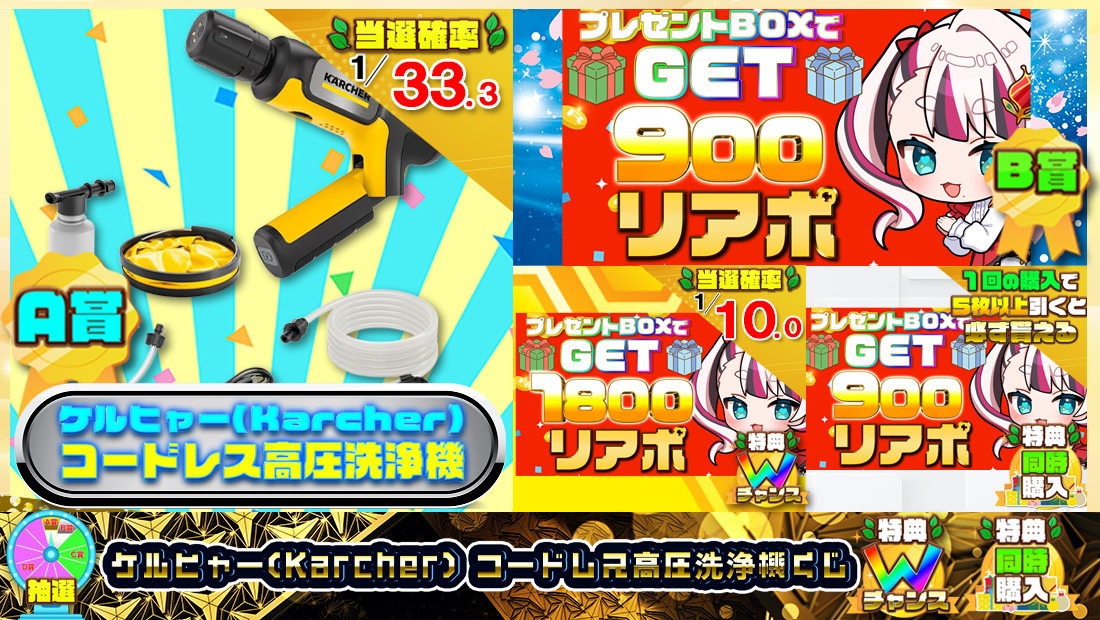 ケルヒャー(Karcher) コードレス高圧洗浄機 OC Handy Compact Plus CBくじ【９００円】の画像