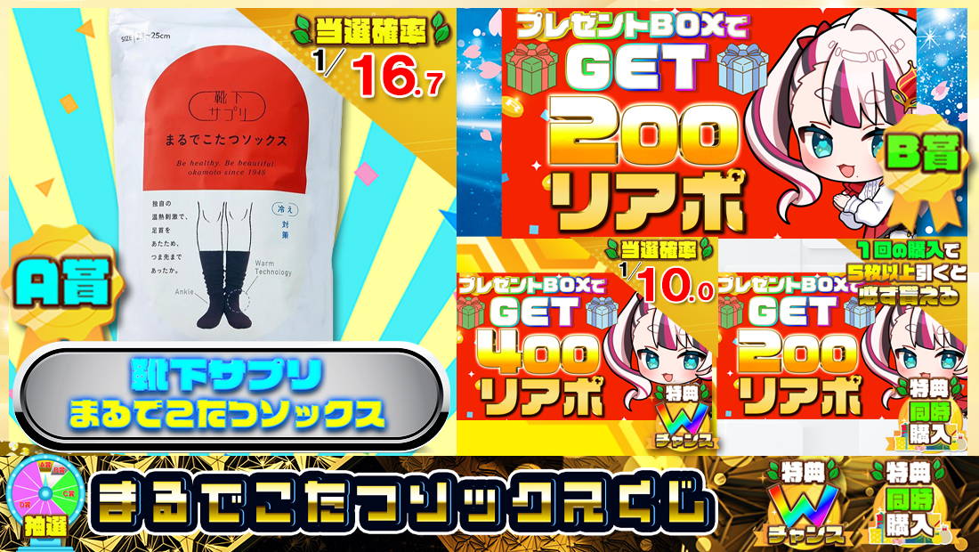 まるでこたつソックスくじ【２００円】の画像