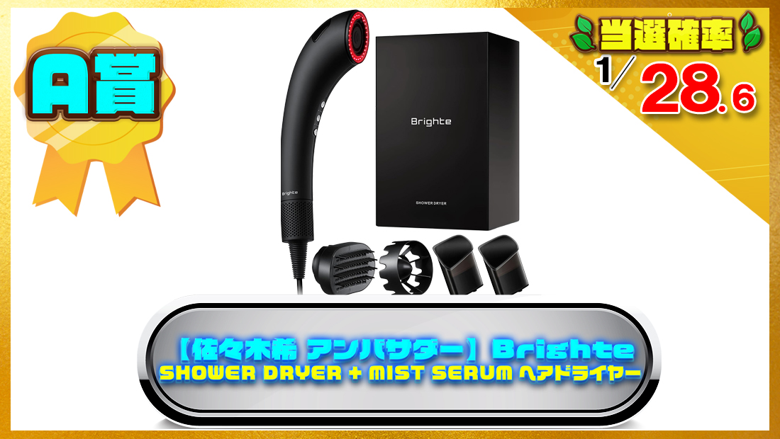 Brighte ブライト SHOWER DRYER + MIST SERUM ヘアドライヤーの画像