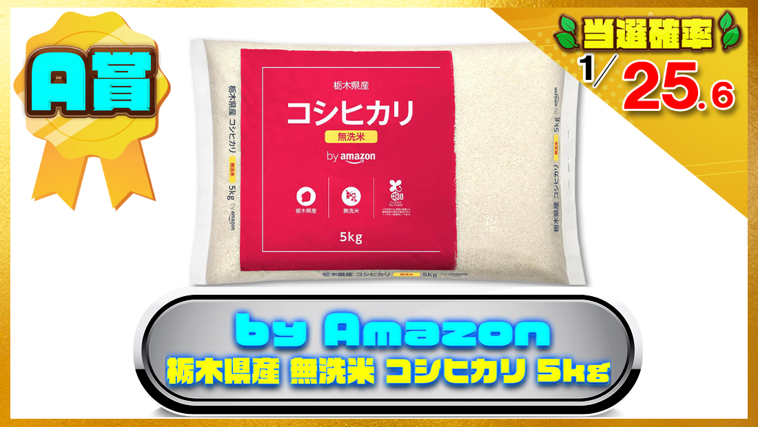 by Amazon 栃木県産 無洗米 コシヒカリ 5kg の画像