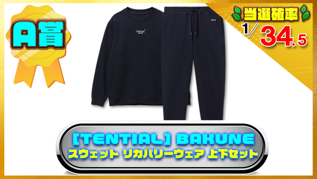 [TENTIAL] BAKUNE スウェット  リカバリーウェア 上下セットの画像