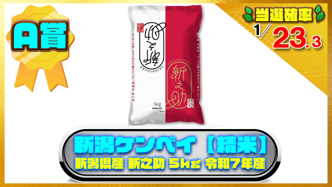 新潟県産 新之助 5kg 令和7年産の画像