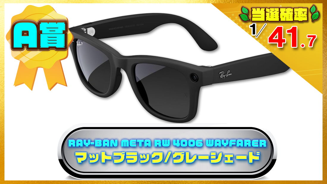 RAY-BAN META RW 4006 WAYFARER マットブラック/グレーシェードの画像
